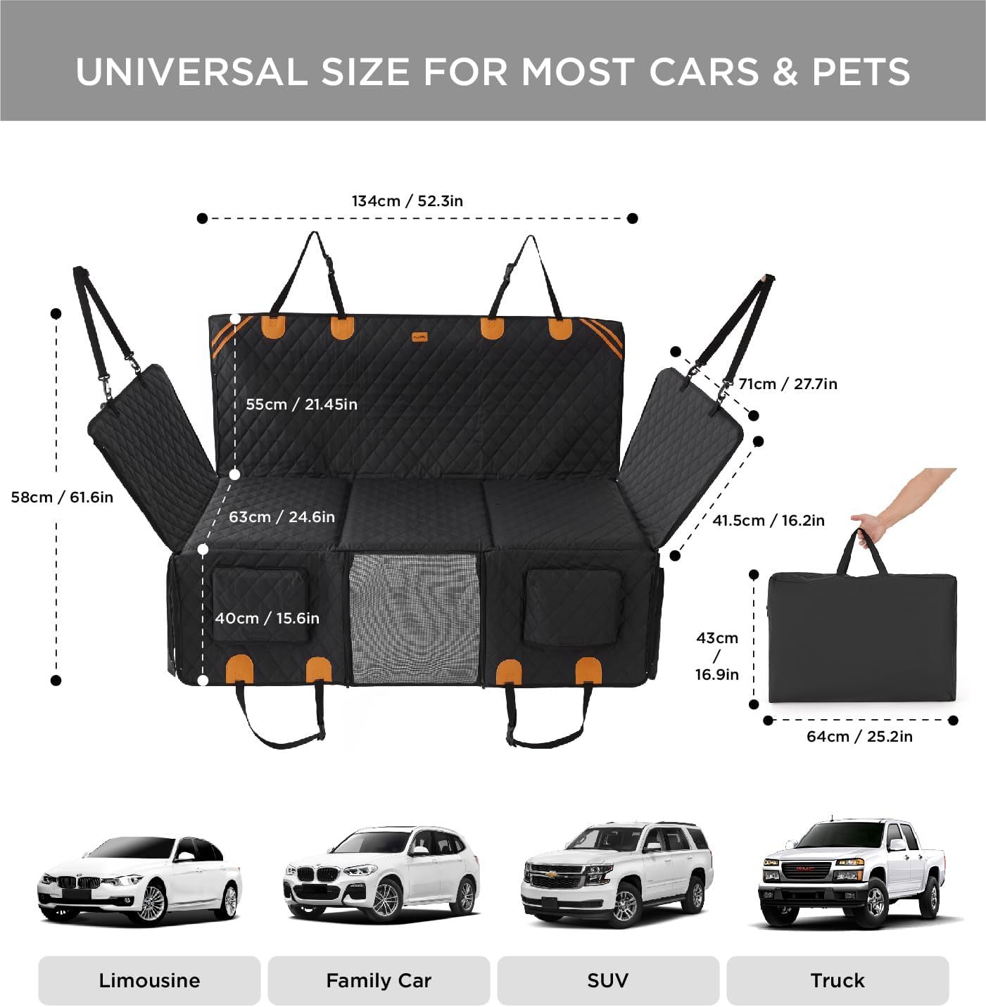 Heavy-Duty Dog Car Seat Cover – Protect Your Car & Keep Pets Safe - Image 8